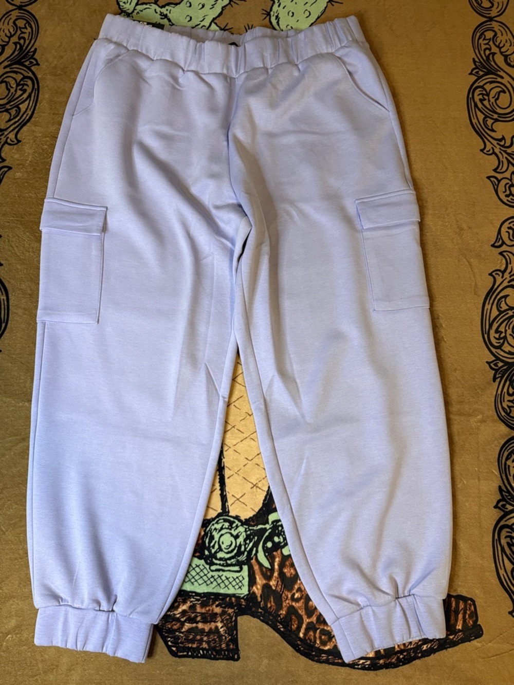 Express Women’s Light Lavender Cargo Joggers NWT BUTTERY SOFT FABRIC